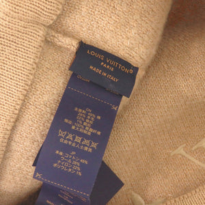 美品 ルイ ヴィトン ウールグラム M7250 コットン ウール ナイロン ベージュ 帽子 キャップ LV 0909【中古】LOUIS VUITTON