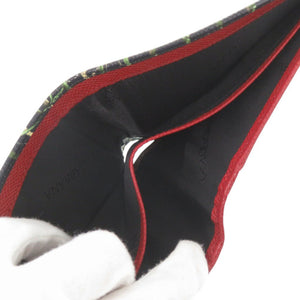 新品同様 ドルチェアンドガッバーナ 鳥 レザー ブラック 二つ折り財布 黒 0914【中古】DOLCE&GABBANA