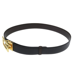 美品 グッチ Gバックル リバーシブル 573156 90cm 36インチ ゴールド金具 レザー ブラック ブラウン ベルト 0916【中古】GUCCI メンズ