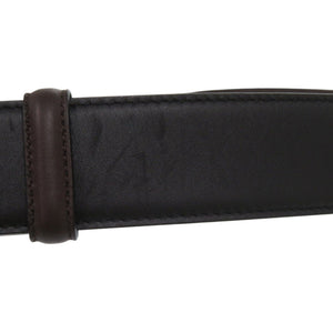 美品 グッチ Gバックル リバーシブル 573156 90cm 36インチ ゴールド金具 レザー ブラック ブラウン ベルト 0916【中古】GUCCI メンズ