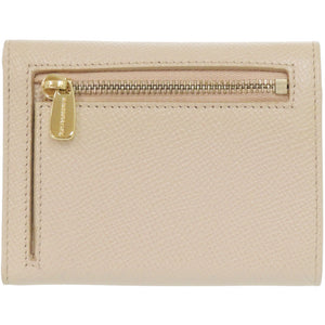 美品 ドルチェアンドガッバーナ レザー ベージュ 三つ折り財布 0918【中古】DOLCE&GABBANA