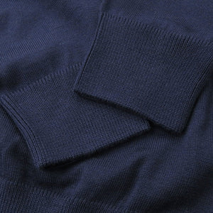 新品同様 メゾンキツネ FOX HEAD PATCH FM00528KT1036 ウール ネイビー ニット 紺 0932【中古】MAISON KITSUNE