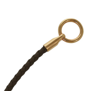 未使用品 エルメス グレナン H071681FO18T2 レザー ヴォースイフト エトゥープ 茶 ブレスレット 0935【中古】HERMES