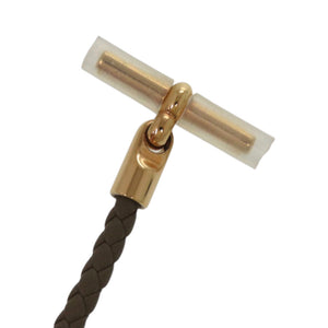 未使用品 エルメス グレナン H071681FO18T2 レザー ヴォースイフト エトゥープ 茶 ブレスレット 0935【中古】HERMES