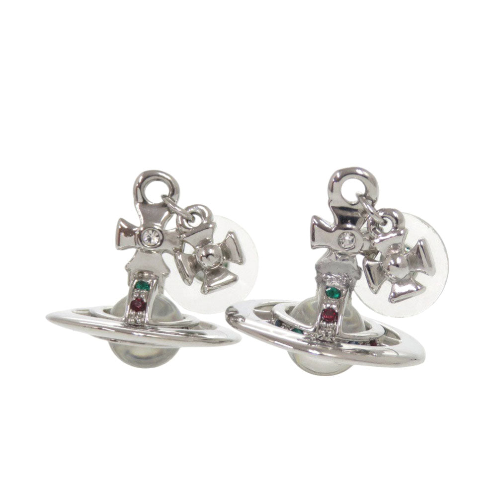 美品 ヴィヴィアンウエストウッド ドロップ オーブ メタル シルバー ピアス 0938【中古】Vivienne Westwood