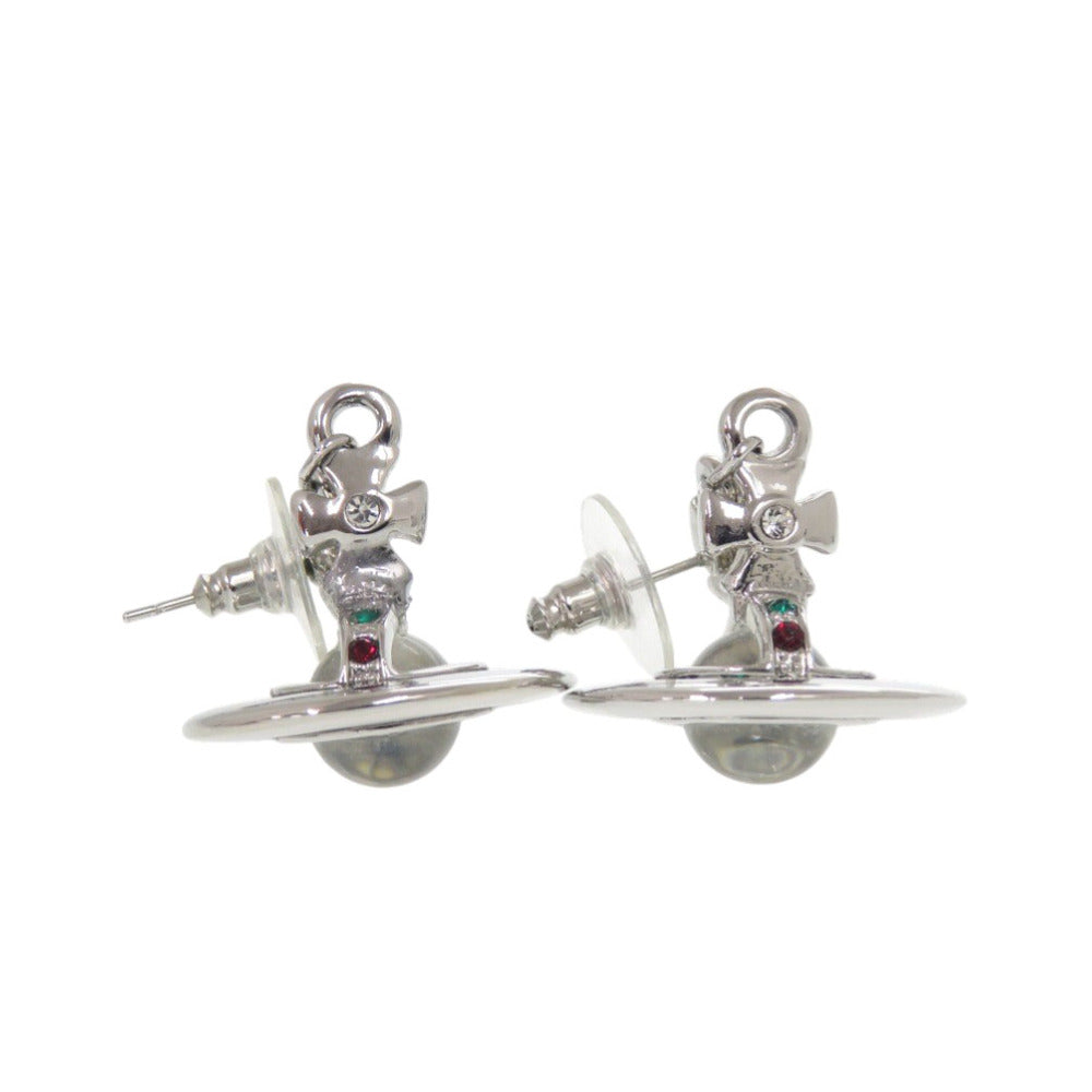 美品 ヴィヴィアンウエストウッド ドロップ オーブ メタル シルバー ピアス 0938【中古】Vivienne Westwood