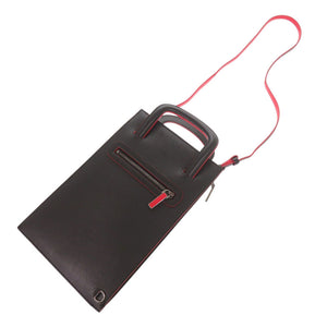 美品 クリスチャンルブタン トリックトラック スタッズ レザー ブラック レッド 3WAY ハンドバッグ ショルダーバッグ クラッチバッグ 0944【中古】Christian Louboutin