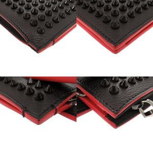 美品 クリスチャンルブタン トリックトラック スタッズ レザー ブラック レッド 3WAY ハンドバッグ ショルダーバッグ クラッチバッグ 0944【中古】Christian Louboutin
