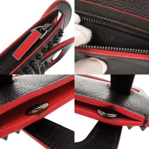 美品 クリスチャンルブタン トリックトラック スタッズ レザー ブラック レッド 3WAY ハンドバッグ ショルダーバッグ クラッチバッグ 0944【中古】Christian Louboutin
