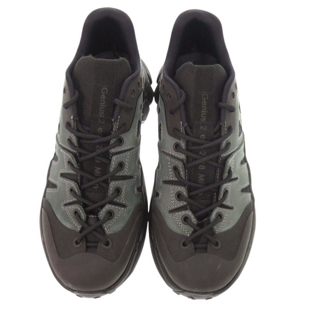 未使用品 モンクレール SILENCIO サイズ42 レザー ラバー ブラック スニーカー 黒 0971【中古】MONCLER メンズ
