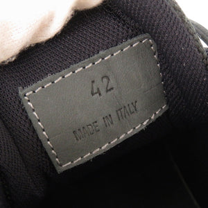 未使用品 モンクレール SILENCIO サイズ42 レザー ラバー ブラック スニーカー 黒 0971【中古】MONCLER メンズ