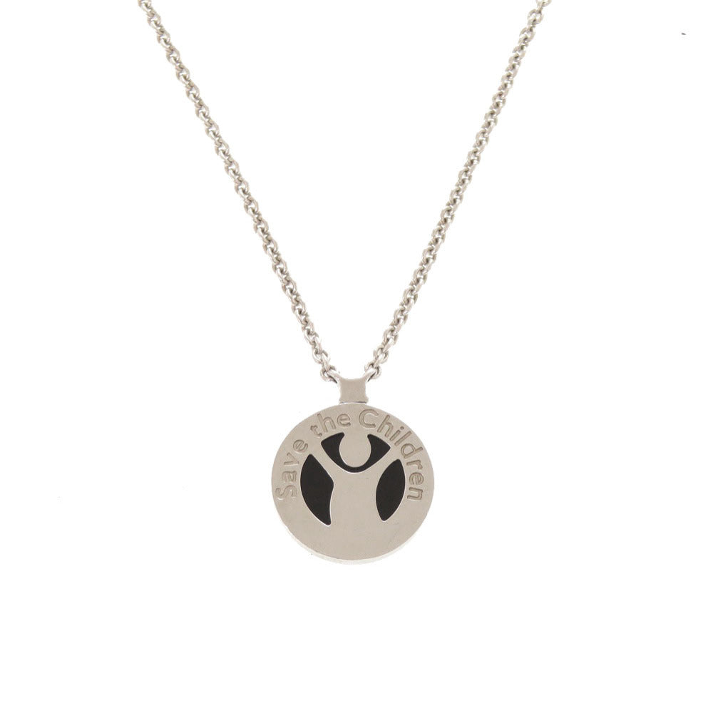 美品 ブルガリ セーブ ザ チルドレン シルバー925 オニキス ルビー シルバー ネックレス 0973【中古】BVLGARI