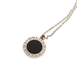 美品 ブルガリ セーブ ザ チルドレン シルバー925 オニキス ルビー シルバー ネックレス 0973【中古】BVLGARI