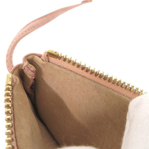 美品 ロエベ ロゴ レザー ピンク コインケース 0984【中古】LOEWE