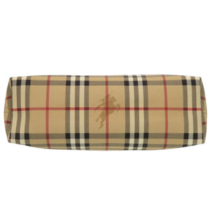 美品 バーバリー ノバチェック PVCコーティングキャンバス ベージュ ショルダーバッグ 0985【中古】BURBERRY