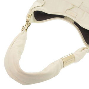 美品 イヴ サンローラン サントロペ 122245 レザー ホワイト ハンドバッグ 白 1001【中古】YVES SAINT LAURENT