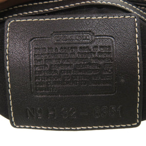 コーチ ミニシグネチャー ホーボー ワンショルダー 6351 シルバー金具 レザー キャンバス ブラック 黒 ハンドバッグ 1016【中古】COACH