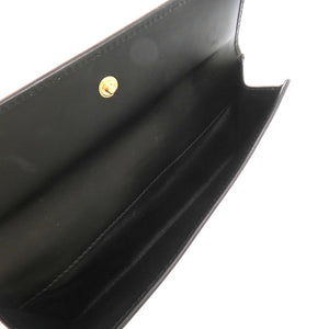 美品 グッチ コンチネンタルウォレット 212089 PVC レザー ブラック 黒 長財布 1028【中古】GUCCI