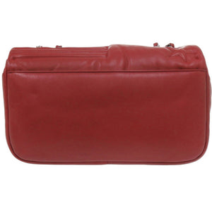 美品 シャネル パリダラス A90352 ラムスキン 20番台 シルバー金具 レッド チェーンショルダーバッグ 赤 1030【中古】CHANEL