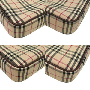 新品同様 バーバリー ノバチェック レザー ブラウン 茶 ショルダーバッグ 1033【中古】BURBERRY