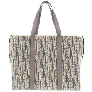 新品同様 ディオール コロール パイル地 ライトブルー トートバッグ 1034【中古】Dior