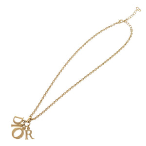 クリスチャンディオール ロゴ メタル ゴールド ネックレス 1041【中古】Christian Dior