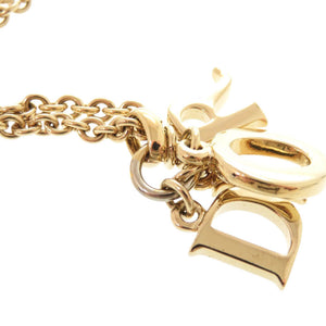 クリスチャンディオール ロゴ メタル ゴールド ネックレス 1041【中古】Christian Dior
