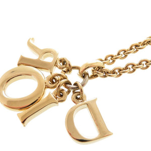 クリスチャンディオール ロゴ メタル ゴールド ネックレス 1041【中古】Christian Dior