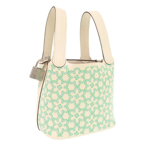 未使用 エルメス ピコタンロック マイクロ ラッキーデイジー ヴォースイフト ナタ ヴェール シルバー金具 U刻印(2022年製) ハンドバッグ 1049【中古】HERMES