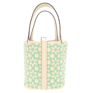 未使用 エルメス ピコタンロック マイクロ ラッキーデイジー ヴォースイフト ナタ ヴェール シルバー金具 U刻印(2022年製) ハンドバッグ 1049【中古】HERMES