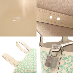 未使用 エルメス ピコタンロック マイクロ ラッキーデイジー ヴォースイフト ナタ ヴェール シルバー金具 U刻印(2022年製) ハンドバッグ 1049【中古】HERMES