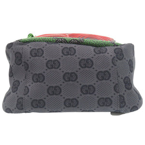 新品同様 グッチ 763358 ナイロン グレー/レッド/グリーン リュック デイパック 1082【中古】GUCCI