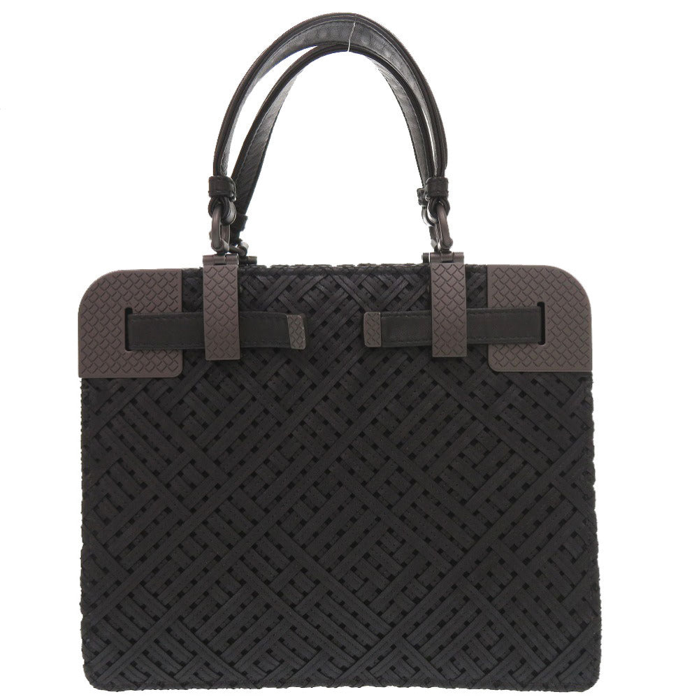 美品 ボッテガヴェネタ レザー ブラック ハンドバッグ 黒 1098【中古】BOTTEGAVENETA