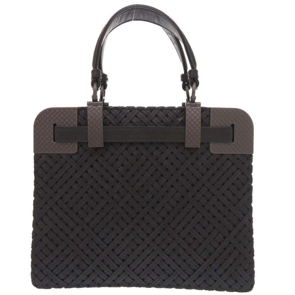 美品 ボッテガヴェネタ レザー ブラック ハンドバッグ 黒 1098【中古】BOTTEGAVENETA