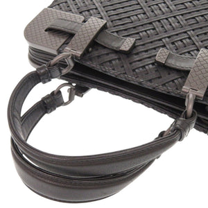 美品 ボッテガヴェネタ レザー ブラック ハンドバッグ 黒 1098【中古】BOTTEGAVENETA