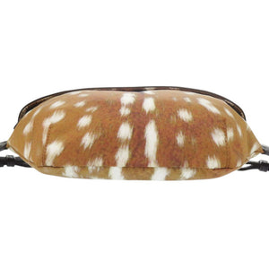 新品同様 バーバリー Deer Print ナイロン/レザー ブラウン ウエストバッグ 茶 1124【中古】BURBERRY