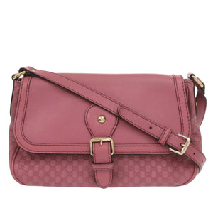 美品 グッチ スーキー 308452 マイクログッチシマ レザー ピンク ショルダーバッグ 1143【中古】GUCCI