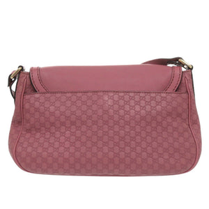 美品 グッチ スーキー 308452 マイクログッチシマ レザー ピンク ショルダーバッグ 1143【中古】GUCCI