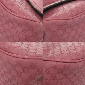 美品 グッチ スーキー 308452 マイクログッチシマ レザー ピンク ショルダーバッグ 1143【中古】GUCCI