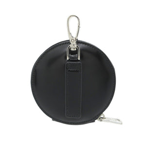 未使用品 プラダ トライアングルロゴ ラウンドジップ 1TL431 コインケース ブラッシュドレザー ブラック 1172【中古】PRADA
