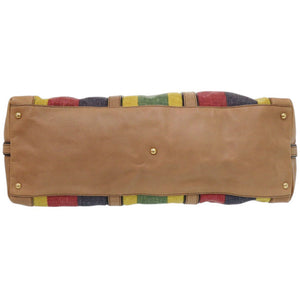 美品 グッチ 2WAY ストライプ 312048 キャンバス/レザー マルチカラー ボストンバッグ 1187【中古】GUCCI