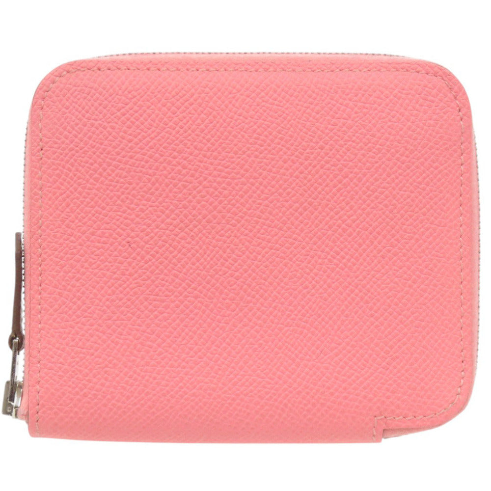 エルメス アザップ シルクイン コンパクト ヴォーエプソン/シルク ローズコンフェッティ シルバー金具 Y刻印(2020年製) コインケース 財布 1194【中古】HERMES