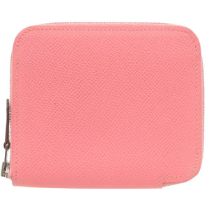 エルメス アザップ シルクイン コンパクト ヴォーエプソン/シルク ローズコンフェッティ シルバー金具 Y刻印(2020年製) コインケース 財布 1194【中古】HERMES