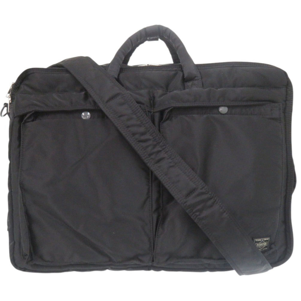 美品 ポーター 3WAY TANKER ブラック ビジネスバッグ 黒 1197【中古】PORTER メンズ