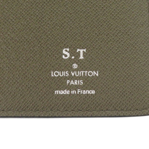 美品 ルイ ヴィトン ポルトフォイユ ブラザ タイガ M64011 カーキ 長財布 LV 1204【中古】LOUIS VUITTON メンズ