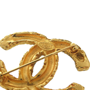 美品 シャネル 溶岩 ココマーク 95A フリンジ ブローチ メタル ゴールド 1219【中古】CHANEL