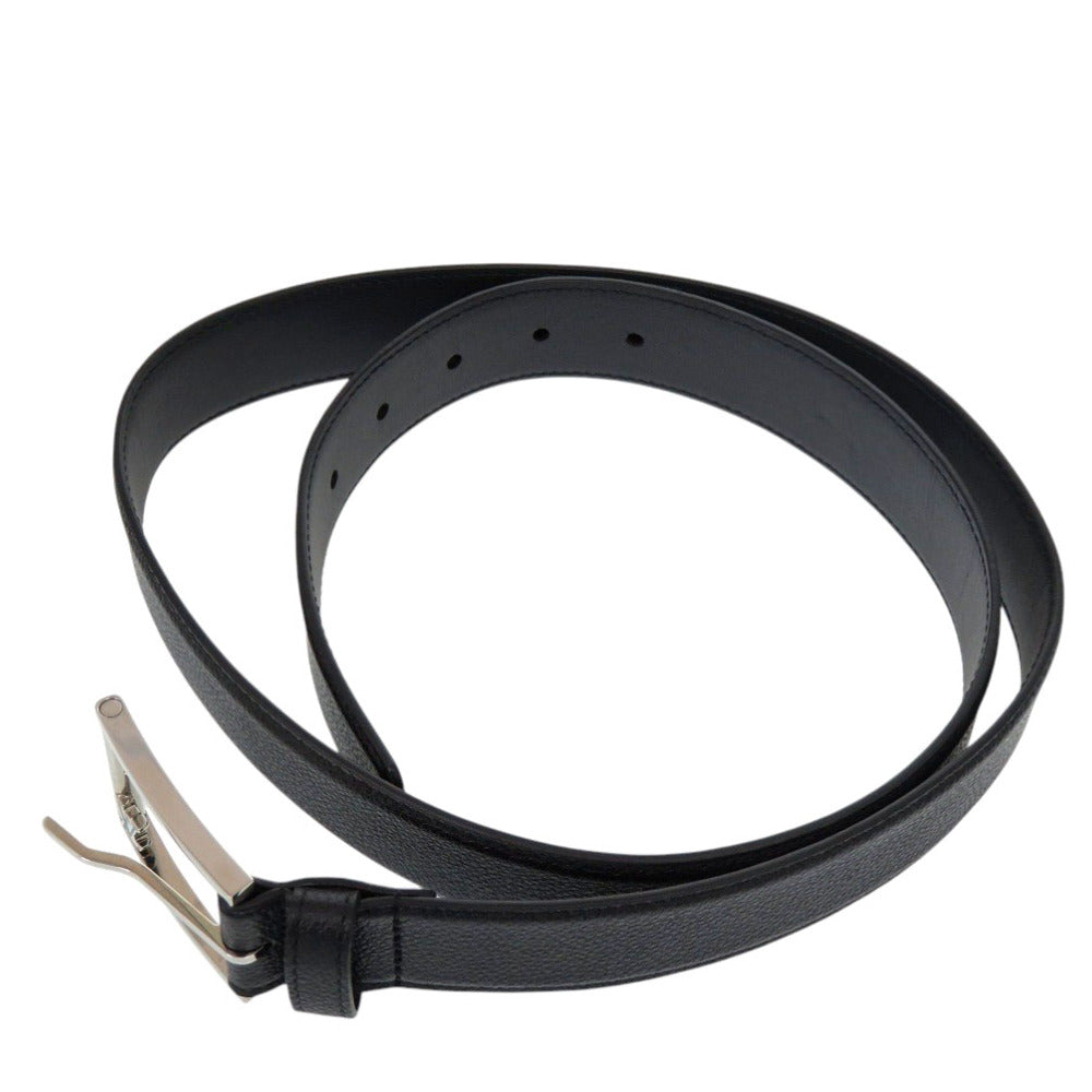 新品同様 ルイ ヴィトン サンジェルマン M8355 レザー 100/40 ブラック シルバー ベルト 黒 LV 1227【中古】LOUIS VUITTON