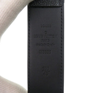 新品同様 ルイ ヴィトン サンジェルマン M8355 レザー 100/40 ブラック シルバー ベルト 黒 LV 1227【中古】LOUIS VUITTON