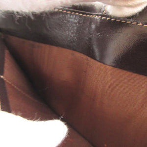 美品 フェンディ ズッカ柄 30806 キャンバス レザー ブラウン 茶 Wホック長財布 財布 1228【中古】FENDI