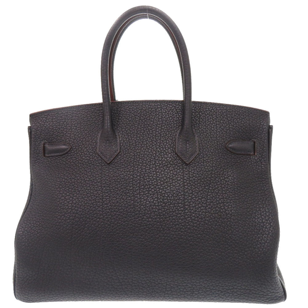 新品同様 エルメス バーキンクラブ35 フィヨルド ヴォーバレニア オットマン ブルーインディゴ ルージュカザック フォーブ シルバー金具 □Q刻印(2013年製) ハンドバッグ 1249【中古】HERMES